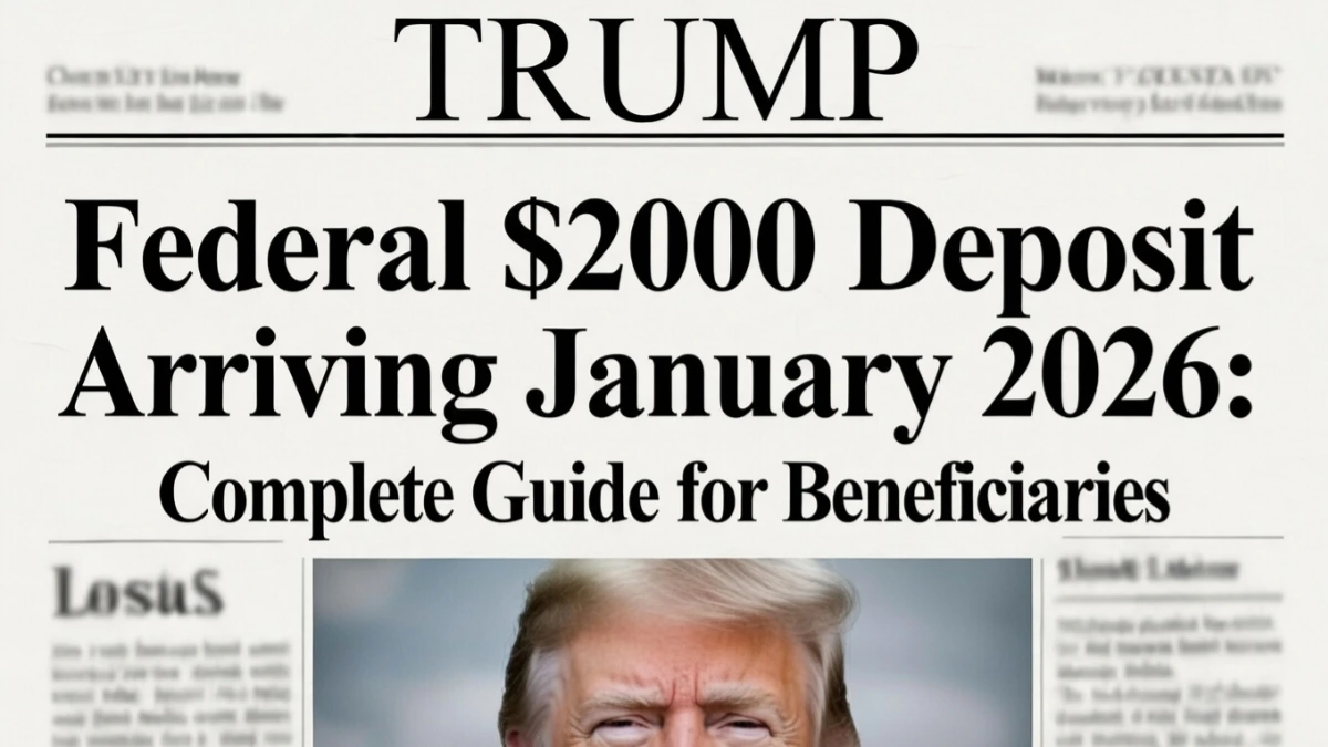 Federal $2000 Deposit Arriving January 2026