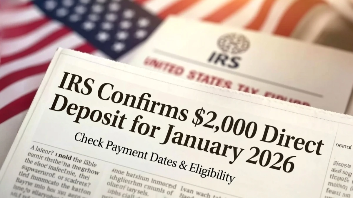 IRS Confirms $2,000 Direct Deposit for January 2026