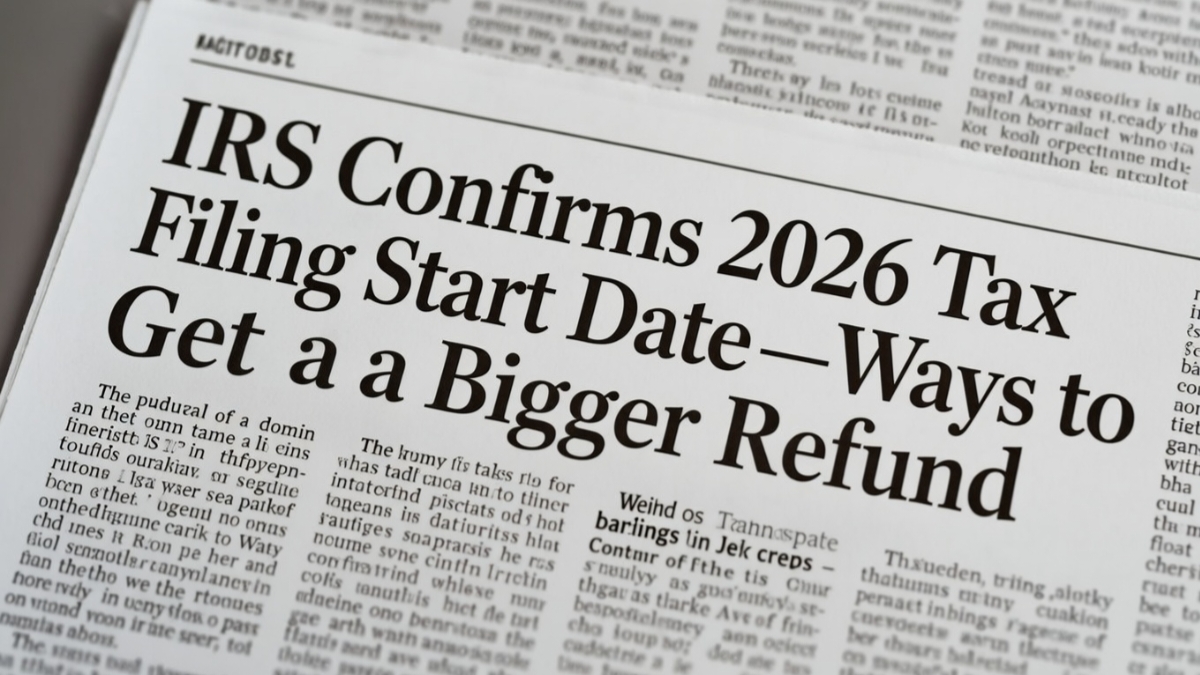 IRS Confirms 2026 Tax Filing Start Date